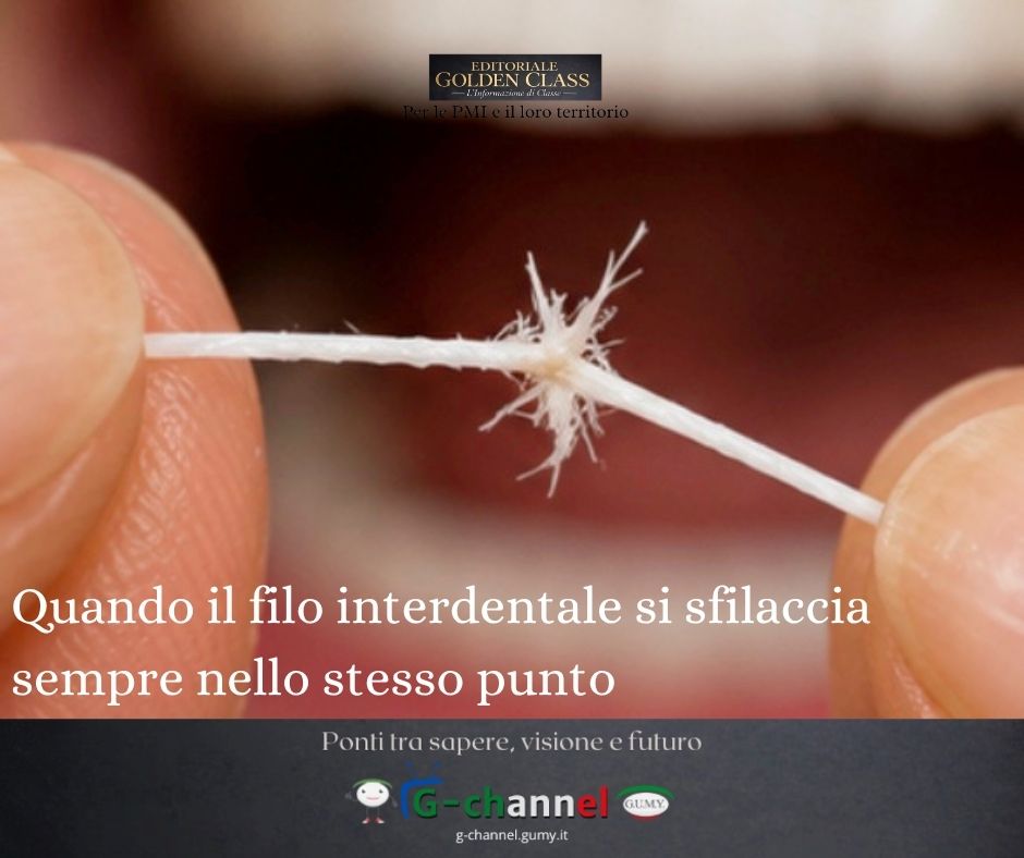 Quando il filo interdentale si sfilaccia sempre nello stesso punto